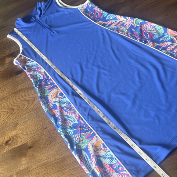 18 Birdies Women's Royal Sleeveless 1/4 Zip Dress Medium - Picture 4 of 10